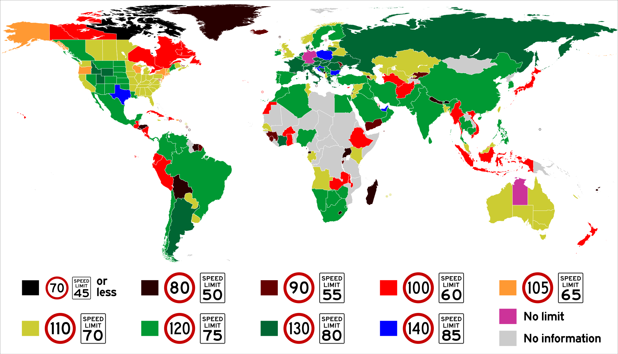 Обстановка в других странах. Ограничения скорости по странам. Ограничение по скорости в мире. Ограничение скоростного режима в различных странах.